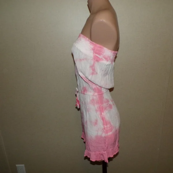 Pehnawa Pink Strapless One-Piece Romper for Women