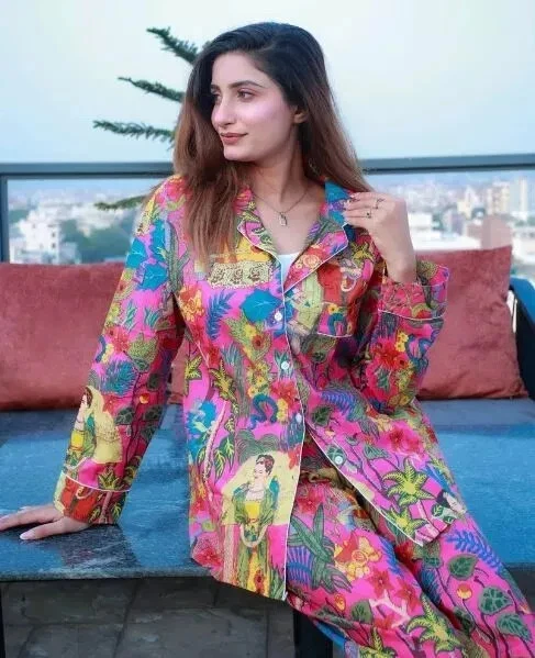 Pehnawa Women’s Printed Kurti & Pants Set | Vibrant & Stylish Co-ord for Women