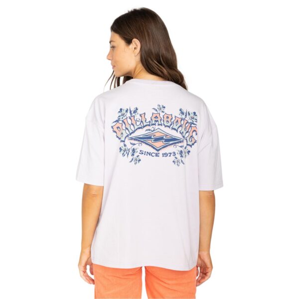 Pehnawa Women’s Lavender Graphic Oversized T-Shirt | Floral Wreath Top