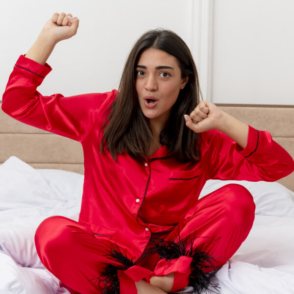 Pehnawa Women’s Satin Night Suit Set | Red Button-Down Pajama Set | Luxury Nightwear & Loungewear for Women